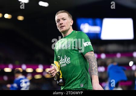 Burnley, Großbritannien. Dezember 2023. Jordan Pickford of Everton nach dem Premier League-Spiel zwischen Burnley und Everton in Turf Moor, Burnley, am Samstag, den 16. Dezember 2023. (Foto: Pat Scaasi | MI News) Credit: MI News & Sport /Alamy Live News Stockfoto