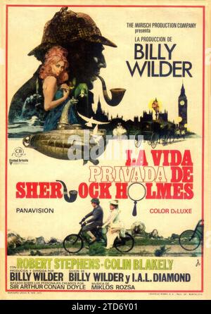 12/31/1969. Filmplakat zu: Das Privatleben von Sherlock Holmes. Zensierte Version. Quelle: Album/Archivo ABC Stockfoto