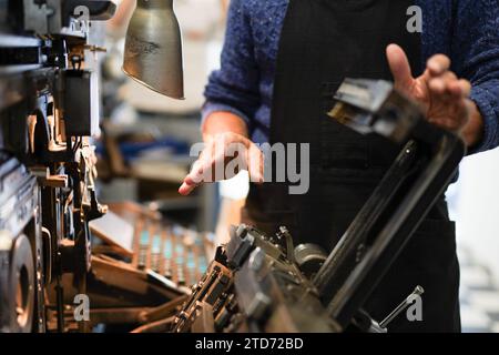 Ein altes Pressemuseum Stockfoto