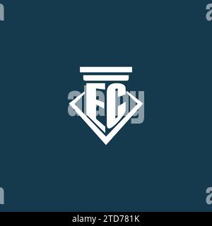 EG-Initial-Monogramm-Logo für Anwaltskanzlei, Rechtsanwalt oder Rechtsanwalt mit Design-Ideen für Säulen-Icons Stock Vektor