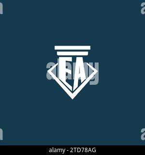 EA Initial Monogramm Logo für Anwaltskanzlei, Anwalt oder Anwalt mit Design-Ideen für Säulen-Icons Stock Vektor