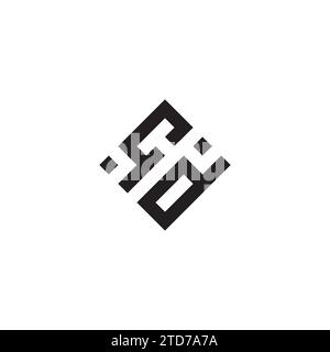 DC abstraktes geometrisches Konzept-Logo in hochwertigem, professionellem Design, das sich am besten für Street-Style eignet Stock Vektor