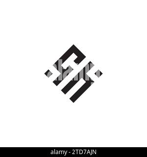 HC abstraktes geometrisches Konzept-Logo in hochwertigem, professionellem Design, das sich am besten für Street-Style eignet Stock Vektor