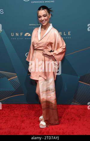 Beverly Hills, Kalifornien, USA. Dezember 2023. Midori Francis kommt am 16. Dezember 2023 in Beverly Hills, CA. Kredit: Lisa OConnor/AFF-USA.com Kredit: AFF/Alamy Live News Stockfoto