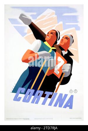 Cortina von Mario Puppo (1905-1977). Poster veröffentlicht 1938 in Italien. Stockfoto