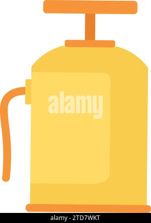 Verschmutzung gefährlicher Abfälle. Symbol für Kanisterspritze mit Agrarchemikalien. Giftige Explosive Stoffe. Problem bei der Trennung gefährlicher Abfälle. Element f Stock Vektor