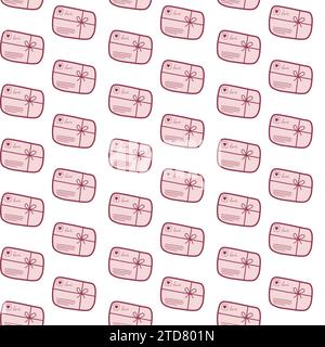 Rosafarbenes Muster für Valentinstag und Hochzeitsdekoration Stock Vektor