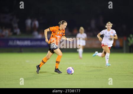 Perry Park, Queensland, Australien, 17. Dezember 2023: Davies (20 Brisbane) läuft beim Spiel der Liberty A League zwischen Brisbane Roar FC und Western Sydney Wanderers FC in Perry Park, Brisbane, Australien. (Matthew Starling / SPP) Stockfoto