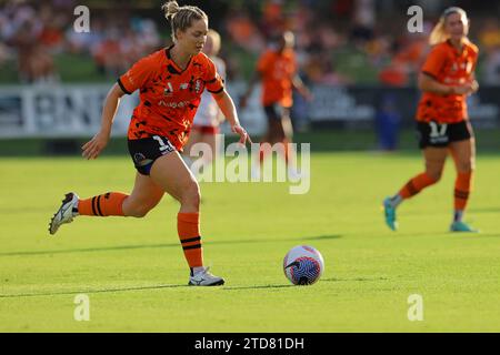 Perry Park, Queensland, Australien, 17. Dezember 2023: Teagan Thompson (18 Brisbane) im Spiel der Liberty A League zwischen Brisbane Roar FC und Western Sydney Wanderers FC in Perry Park, Brisbane, Australien. (Matthew Starling / SPP) Stockfoto