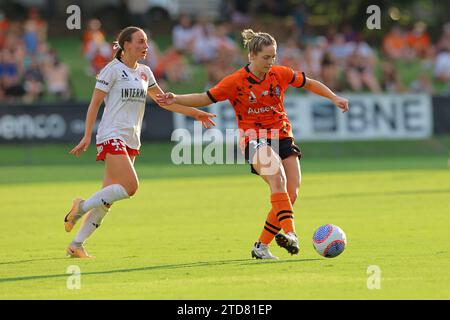 Perry Park, Queensland, Australien, 17. Dezember 2023: Teagan Thompson (18 Brisbane) im Spiel der Liberty A League zwischen Brisbane Roar FC und Western Sydney Wanderers FC in Perry Park, Brisbane, Australien. (Matthew Starling / SPP) Stockfoto