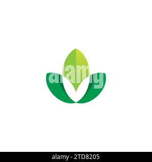 Nature Leaf-Logo. Flower Nature Logo. Kräutersymbol Stock Vektor