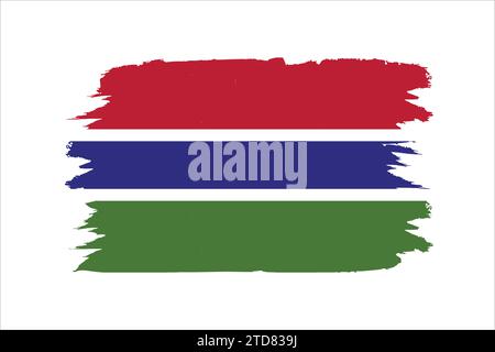 Vektor-Illustration der Flagge von Gambia Stock Vektor