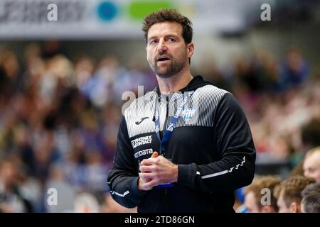 Florian Kehrmann (TBV Lemgo Lippe, Trainer) GER, TBV Lemgo Lippe vs. Fuechse Berlin, Handball, 1. Bundesliga 17. Spieltag, Spielzeit 2023/2024, 16.12.2023 Foto: Eibner-Pressefoto / Jan Strohdiek Stockfoto