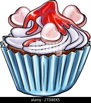 Buntes Essen für die Liebe verwandte Anlässe: Valentinstag, romantisches Datum, Digitaldruck, T-Shirt-Designs, Aufkleber, Taschenmuster und mehr. Stock Vektor