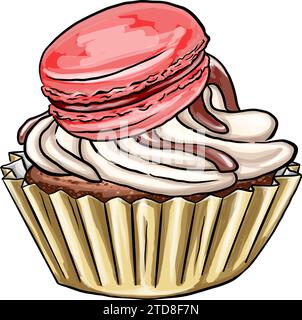 Kaffeesnack Buntes Essen für die Liebe Verwandte Anlässe: Valentinstag, romantisches Datum, Digitaldruck, T-Shirt-Design, Aufkleber Stock Vektor