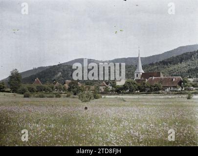 Sewen, Oberrhein, Elsass, Frankreich Sewen, HD, erster Weltkrieg, Habitat, Architektur, existiert in High Definition, Front, Urban Panorama, Frankreich, Sewen, Sewen, Sewen, 02.06/1917 - 02.06.1917, Castelnau, Paul, 1917 - Elsass - Paul Castelnau (fotografischer Teil der Armee) - (Juni), Autochrome, Foto, Glas, Autochrome, Foto, positiv, Horizontal, Format 9 x 12 cm Stockfoto