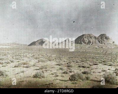 Umgebung von Aba el Lissan, Arabien (heute Jordanien) Oberes Tal von el-Ithm, Natur, Umwelt, Landschaft, Arabien, das obere Tal von El IITEM. Sandsteinfelsen, Ma'an [région], 17.03/1918 - 17.03.1918, Castelnau, Paul, 1918 - Nahost, Ägypten, Palästina, Chypre - Paul Castelnau (fotografischer Teil der Armee) - (9. Januar-6. Oktober), Autochrome, Foto, Glas, Autochrome, Foto, positiv, Horizontal, Format 9 x 12 cm Stockfoto