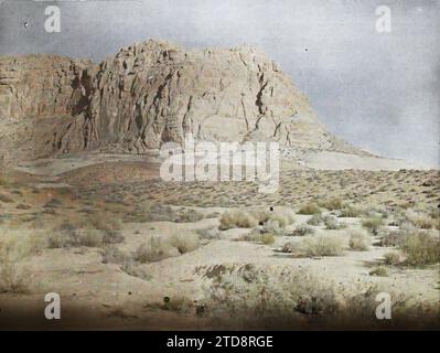 Umgebung von Aba el Lissan, Arabien (heute Jordanien) Oberes Tal von el-Ithm, Natur, Umwelt, Landschaft, Arabien, das obere Tal von El IITEM. Sandsteinfelsen, Ma'an [région], 17.03/1918 - 17.03.1918, Castelnau, Paul, 1918 - Nahost, Ägypten, Palästina, Chypre - Paul Castelnau (fotografischer Teil der Armee) - (9. Januar-6. Oktober), Autochrome, Foto, Glas, Autochrome, Foto, positiv, Horizontal, Format 9 x 12 cm Stockfoto