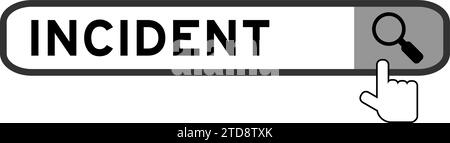 Suchbanner in Wortwachstum mit dem Symbol für die Lupe auf weißem Hintergrund Stock Vektor