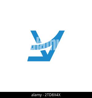 Buchstabe V Flugzeugsymbol Logo Vektor Stock Vektor