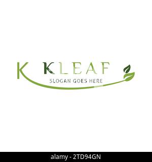 Anfangsbuchstabe K Leaves Swoosh Icon Vektor Logo Vorlage Illustration Design Stock Vektor