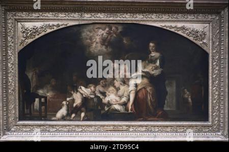 Paris (1. Arr.), Frankreich die Geburt der Jungfrau von Bartolomeo Esteban Murillo, Louvre Museum, Religion, Kunst, Museum, Christentum, Malerei, Frankreich, Paris, Louvre Museum: Geburt der Jungfrau, Louvre, 03/05/1920 - 03/05/1920, Léon, Auguste, Fotograf, Autochrome, Foto, Glas, Autochrome, Foto, positiv, Horizontal, Format 9 x 12 cm Stockfoto