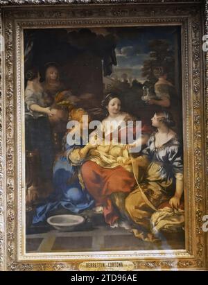 Paris (1. Arr.), Frankreich die Geburt der Jungfrau, Stein von Cortona, Louvre Museum, Religion, Kunst, Museum, Christentum, Malerei, Frankreich, Paris, Louvre Museum: Krippe der Jungfrau (Cortona), Louvre, 28/06/1920 - 28/06/1920, Léon, Auguste, Fotograf, Autochrome, Foto, Glas, Autochrome, Foto, positiv, Vertikal, Format 9 x 12 cm Stockfoto