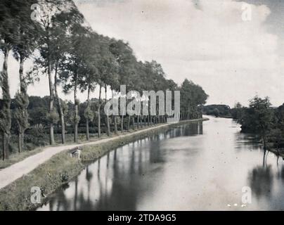 Amiens, Frankreich, Natur, Umwelt, Landschaft, Fluss, Straße, Hydrographie, Frankreich, Amiens, Banks of the Somme, Amiens, 06.05/1912 - 06.05.1912, Léon, Auguste, Fotograf, 1912 - Somme - Auguste Léon - (6. Mai - 8. Juni), Autochrome, Foto, Glas, Autochrome, Foto, positiv Stockfoto