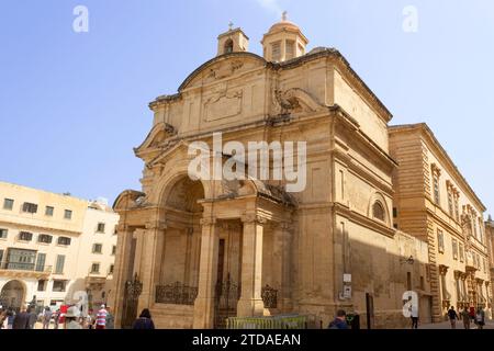 Kirche St. Katharina von Italien, obere Barrakka-Gärten, Valletta, Malta Stockfoto