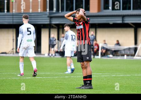 Swansea, Wales. 25. November 2023. Action aus dem U16 Professional Development League Cup Spiel zwischen Swansea City und AFC Bournemouth in der Swansea City Academy in Swansea, Wales, Großbritannien am 25. November 2023. Quelle: Duncan Thomas/Majestic Media. Stockfoto