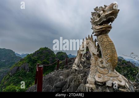 Der Drache von Hang Mua in Ninh Binh in Vietnam Stockfoto