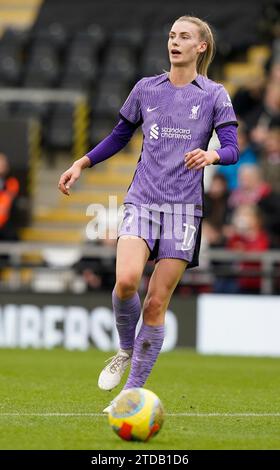 Leigh, Großbritannien. Dezember 2023. Jenna Clark aus Liverpool während des FA Women's Super League Spiels im Leigh Sports Village, Leigh. Der Bildnachweis sollte lauten: Andrew Yates/Sportimage Credit: Sportimage Ltd/Alamy Live News Stockfoto