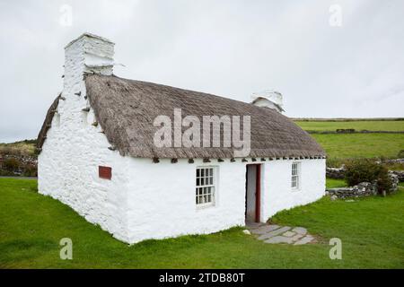 Traditionelles Cottage. Cregneash, Isle of man, Großbritannien. Stockfoto