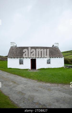 Traditionelles Cottage. Cregneash, Isle of man, Großbritannien. Stockfoto