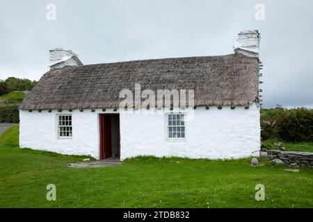 Traditionelles Cottage. Cregneash, Isle of man, Großbritannien. Stockfoto