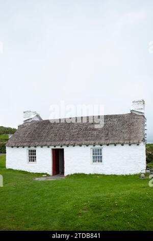 Traditionelles Cottage. Cregneash, Isle of man, Großbritannien. Stockfoto