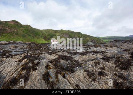 Fishermans Cottage in Niarbyl. Isle of man, Großbritannien. Stockfoto