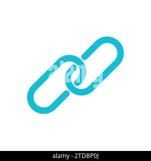 Symbol für Bindung, Verbindung, Glied, Kette. Aus blauer Symbolgruppe. Stock Vektor