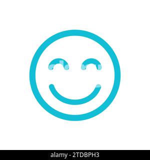 Emotionales Emoticon-Symbol, aus blauem Symbolset. Stock Vektor