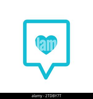 Lieblings-, Liebes-, Like-Symbol. Aus blauer Symbolgruppe. Stock Vektor