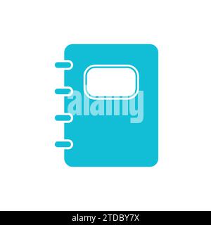 Notizbuchsymbol für Schreibwaren. Aus blauer Symbolgruppe. Stock Vektor