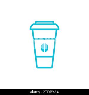 Symbol „Café To Go“. Aus blauer Symbolgruppe. Stock Vektor