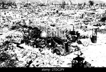 Hiroshima (Japan), 08.09.1945. Hiroshima, nach dem Abwurf der Atombombe. Quelle: Album/Archivo ABC Stockfoto