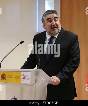 Madrid, 01/31/2020. Der Minister für Kultur und Sport, José Manuel Rodríguez Uribes, führt den Vorsitz bei der Amtseinführung des Präsidenten des Hohen Sportrates (CSD) im Sitz des CSD. Foto: Jaime García. ARCHDC. Quelle: Album / Archivo ABC / Jaime García Stockfoto