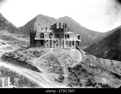 03/20/1909. Graf Güells Chalet in der Zementfabrik Asland. Quelle: Album/Archivo ABC Stockfoto