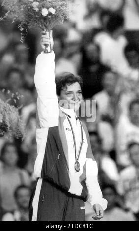 07/30/1992. Barcelona...31..7..92...Olympische Spiele Barcelona 92...Miriam Blasco, Gold im Judo. Quelle: Album / Archivo ABC / Miguel Berrocal Stockfoto