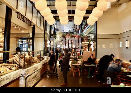 Bäckerei im Tin Building am South Street Seaport in Lower Manhattan, New York Stockfoto