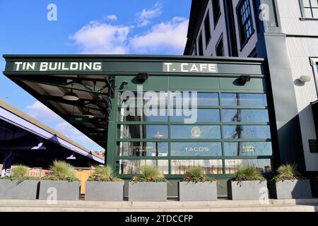 Das renovierte Tin Building am South Street Seaport in Lower Manhattan, New York Stockfoto