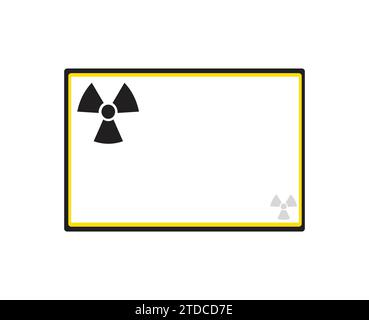 Warnschild für radioaktive Fallout-Strahlung leer keine Textvorlage. Vektor editierbar isoliert Stock Vektor