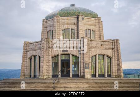 Das historische Vista House in der Columbia River Gorge National Scenic Area Stockfoto